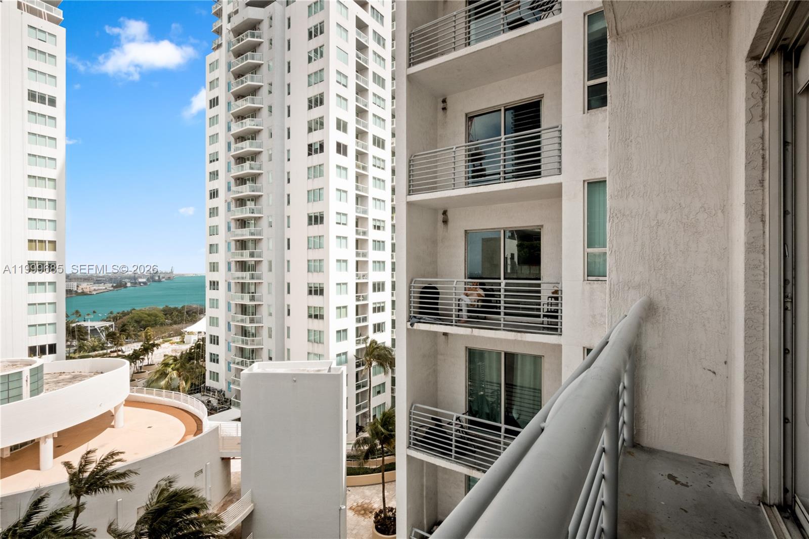 234 Northeast 3rd Street, Unit 1704 Miami, FL 33132 - Photo 31 of 35 a view of balcony with a floor to ceiling window
