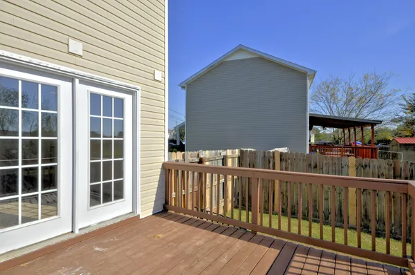 a view of a house with a balcony