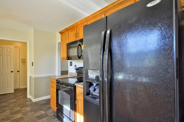 a bathroom with a mirror