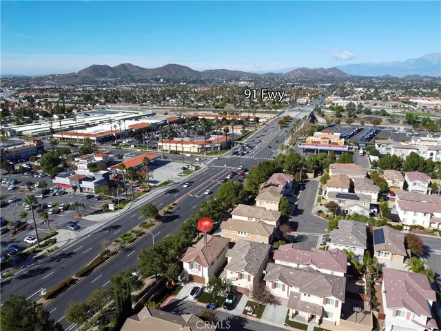 an aerial view of a city
