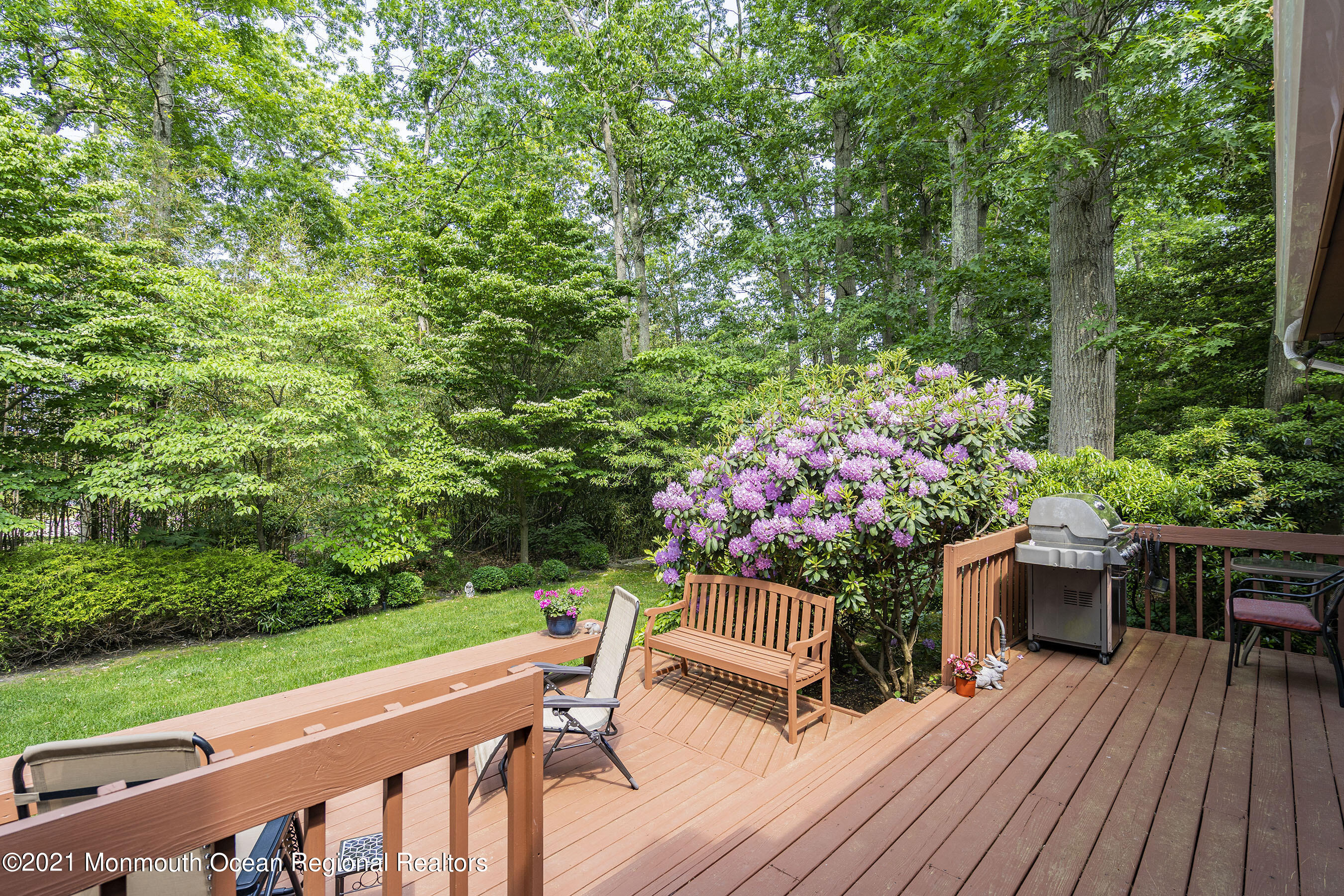 617 Turkey Point Road Brick, NJ 08724 - Photo 32 of 43 a view of a chairs and table on the wooden deck