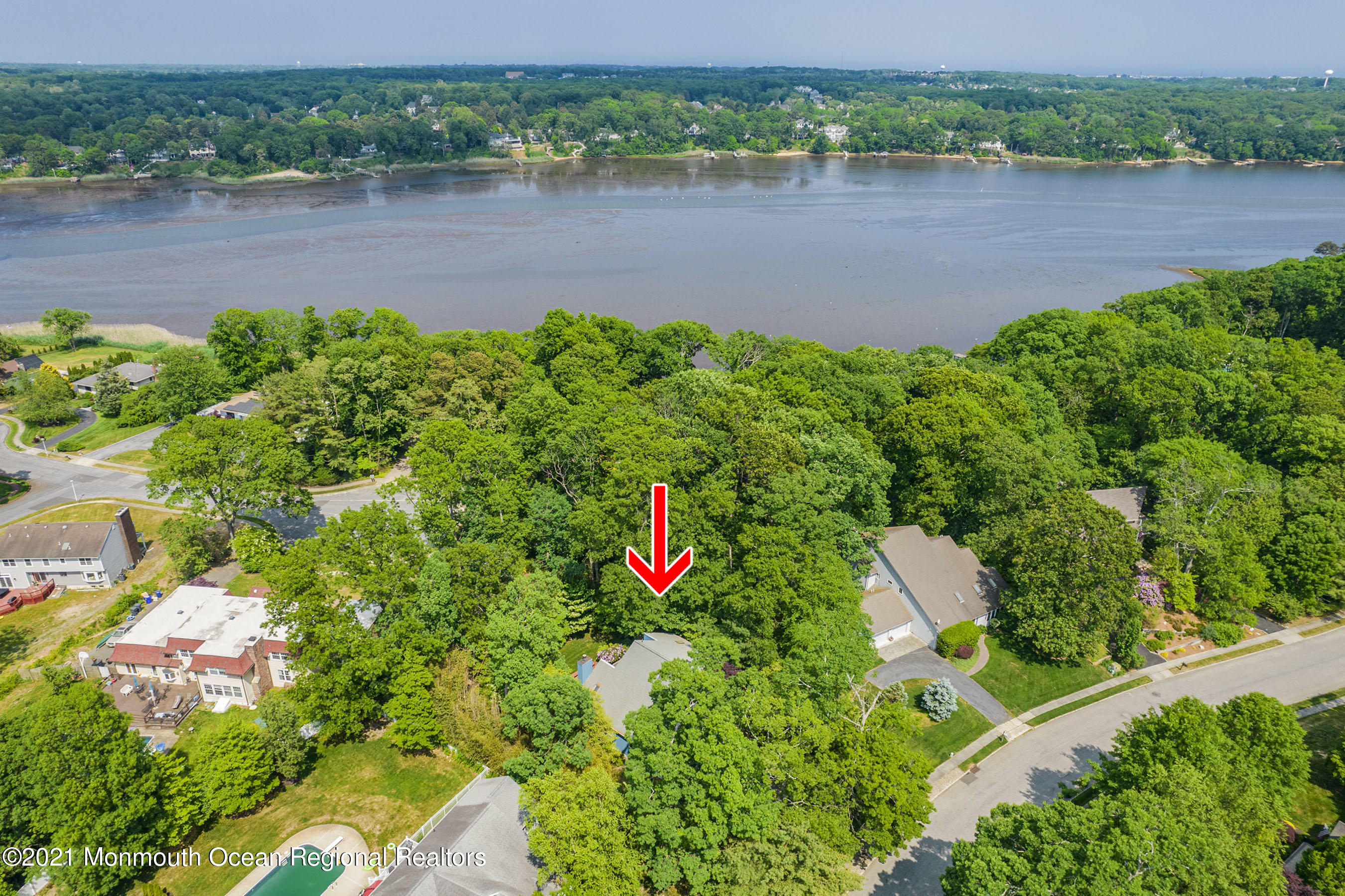 617 Turkey Point Road Brick, NJ 08724 - Photo 39 of 43 an aerial view of a house with a yard and lake view
