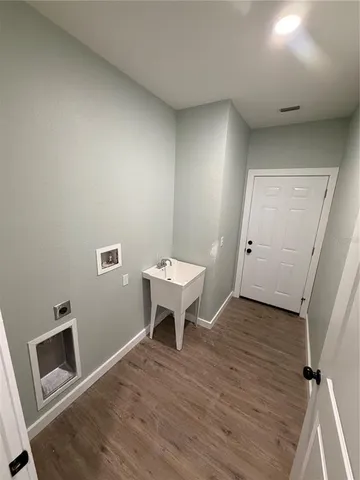 a view of a livingroom with a chair