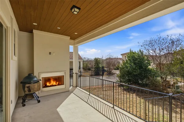 a view of a balcony