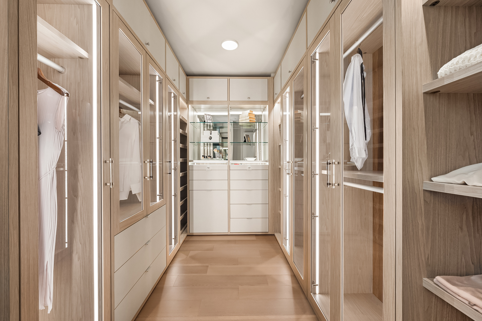140 West 81st Street, Unit 2B Manhattan, NY 10024 - Photo 9 of 22 a view of a hallway with wooden shelves