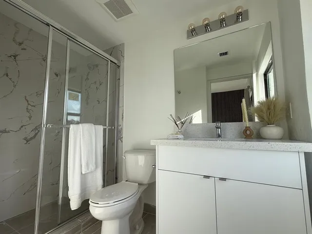 a view of a room with sliding window