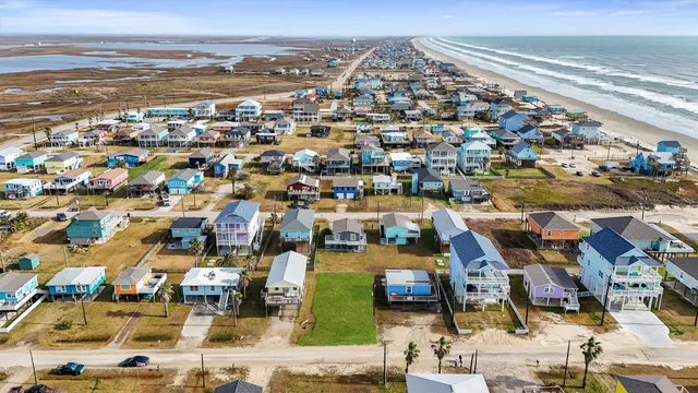 an aerial view of residential building with outdoor space