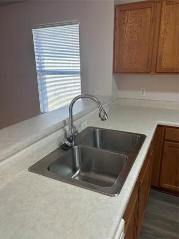 a close view of sink and tap