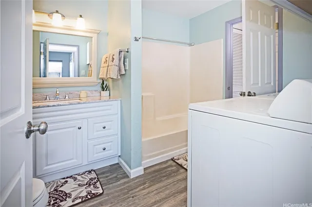 view of bathroom with dual sinks