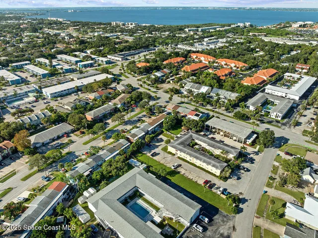 an aerial view of multiple house