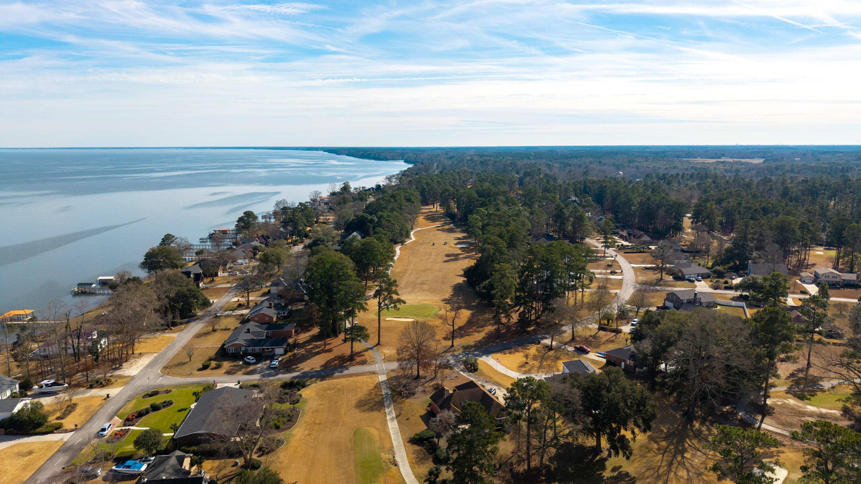 612 Santee Drive Santee, SC 29142 - Photo 14 of 48 2026 drone lake south & neighbood