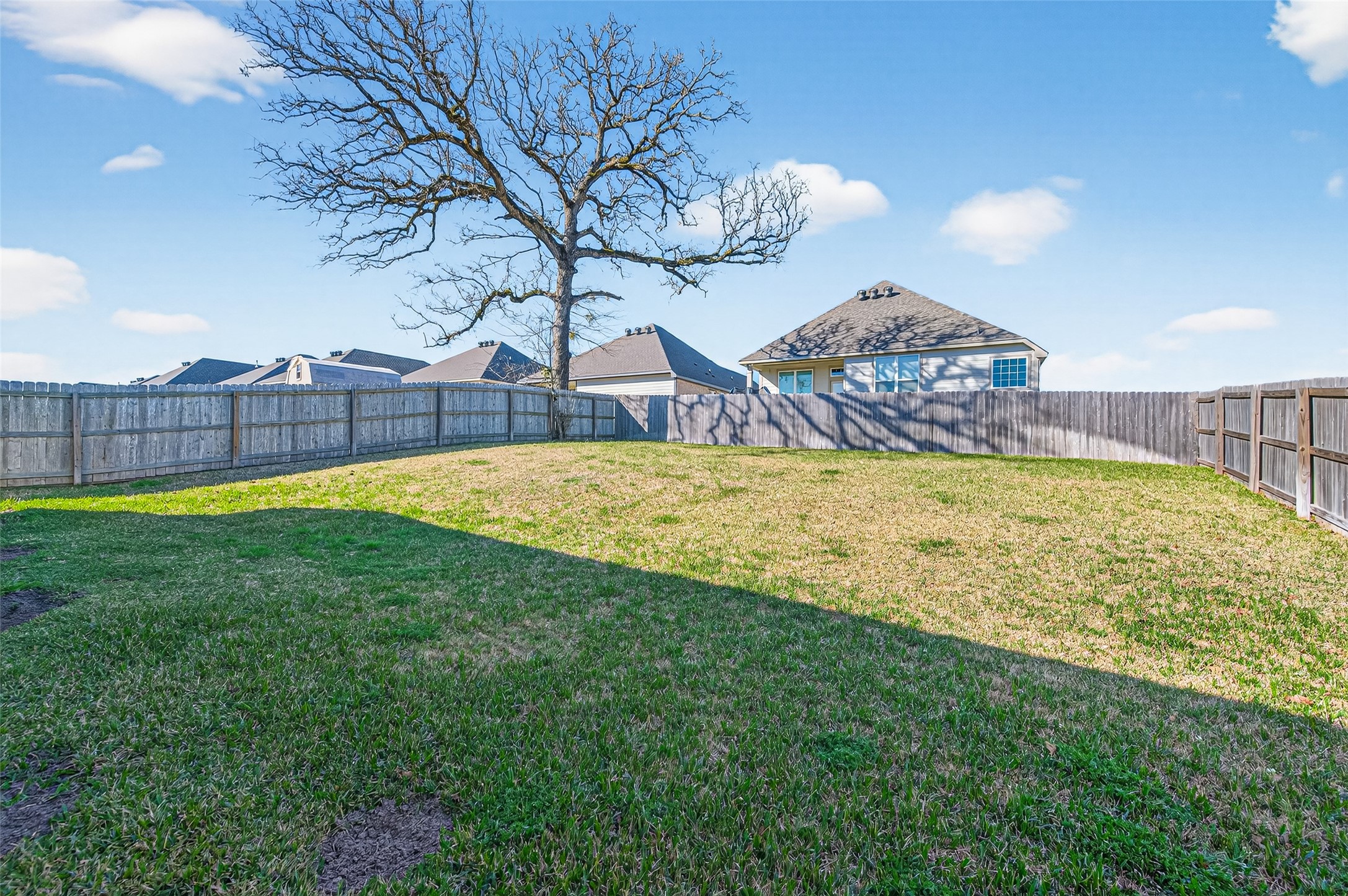 917 Farm Path Brenham, TX 77833 - Photo 39 of 43 a view of a backyard with a garden and trees