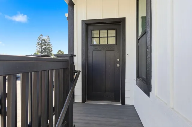 a view of front door