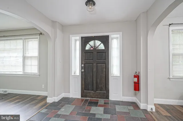 a view of an entryway door