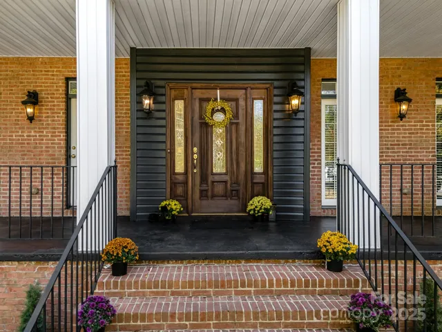a front view of a house with outdoor space