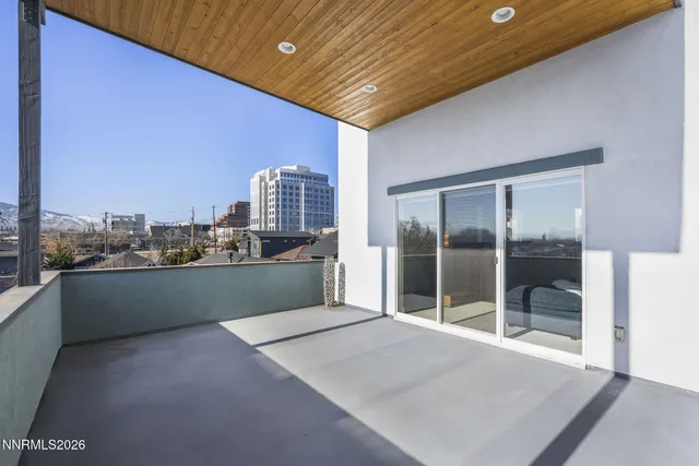 a living room with a large window