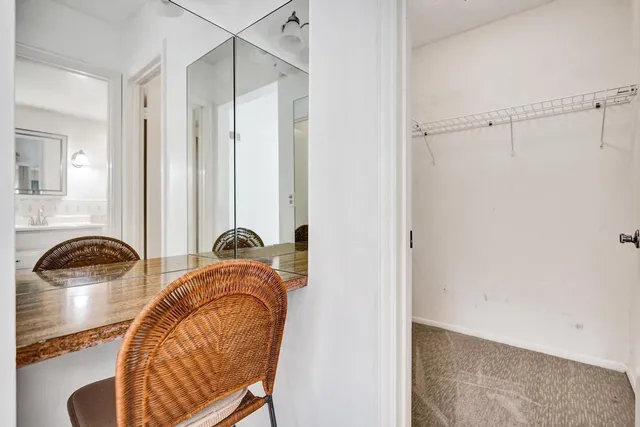 a view of a glass door