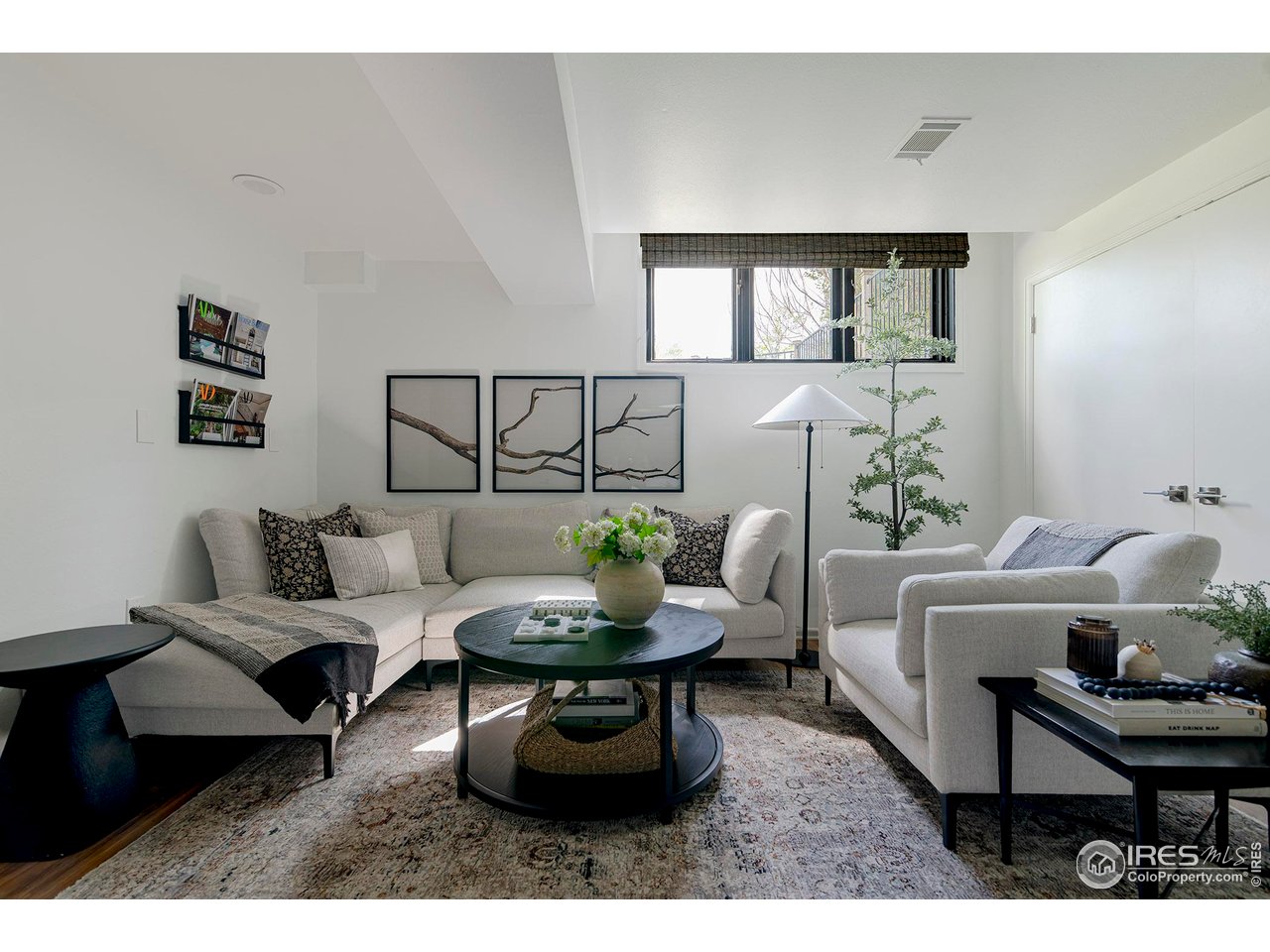 7204 Rustic Trail Boulder, CO 80301 - Photo 39 of 40 Lower level media room with a wall of closets and garden level windows