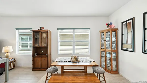 a workspace with furniture window and outside view