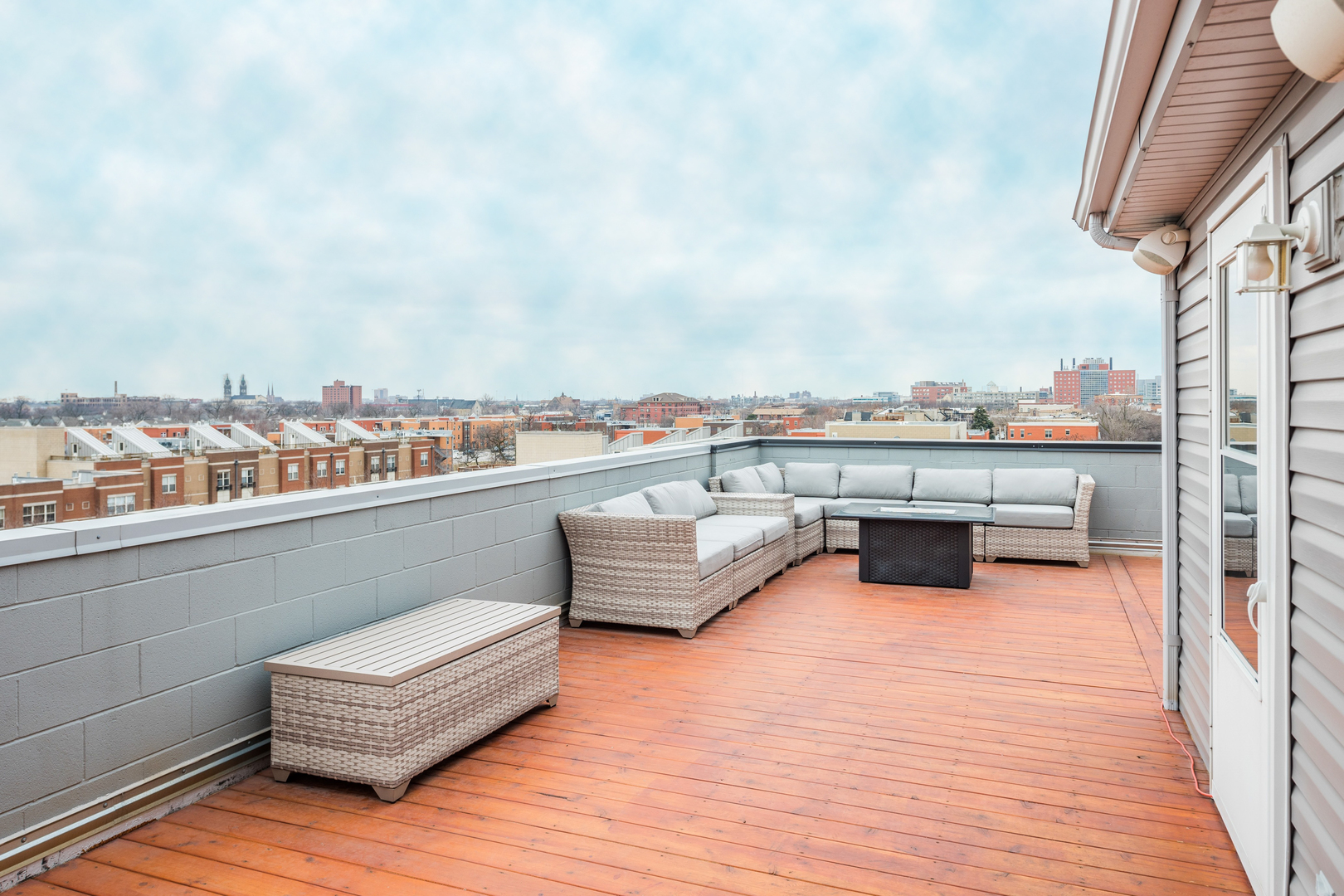 1033 South Racine Avenue, Unit 3SF Chicago, IL 60607 - Photo 19 of 19 a view of roof deck with seating space and barbeque oven