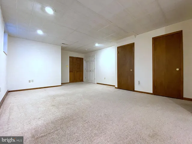 a bathroom with a shower and a toilet