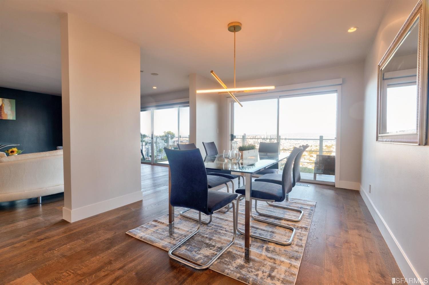 15 Perego Terrace, Unit 2 San Francisco, CA 94131 - Photo 13 of 45 a dining room with furniture a chandelier and wooden floor