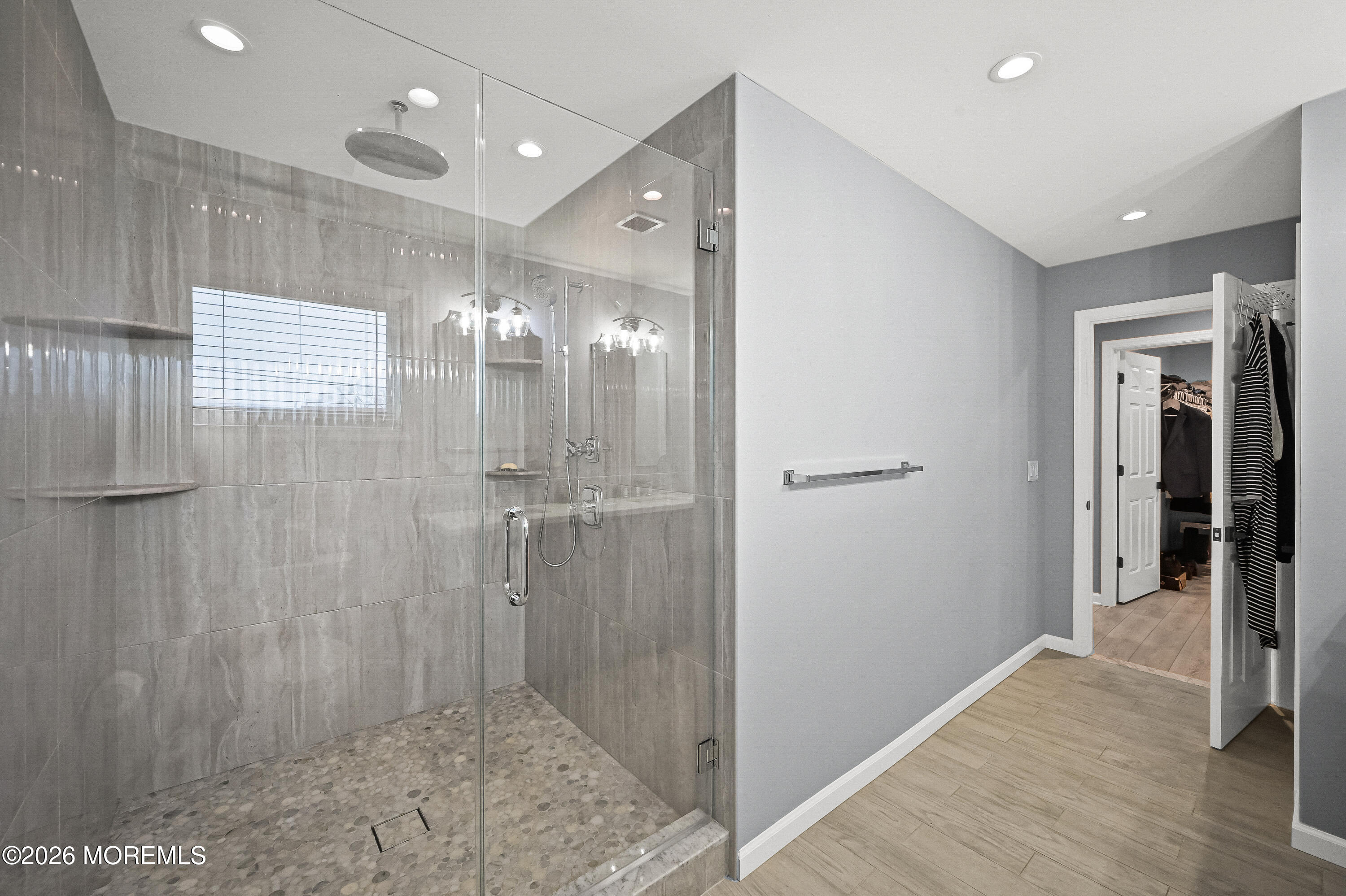 5 Limerick Place Hazlet, NJ 07730 - Photo 23 of 47 a bathroom with a shower and a glass door