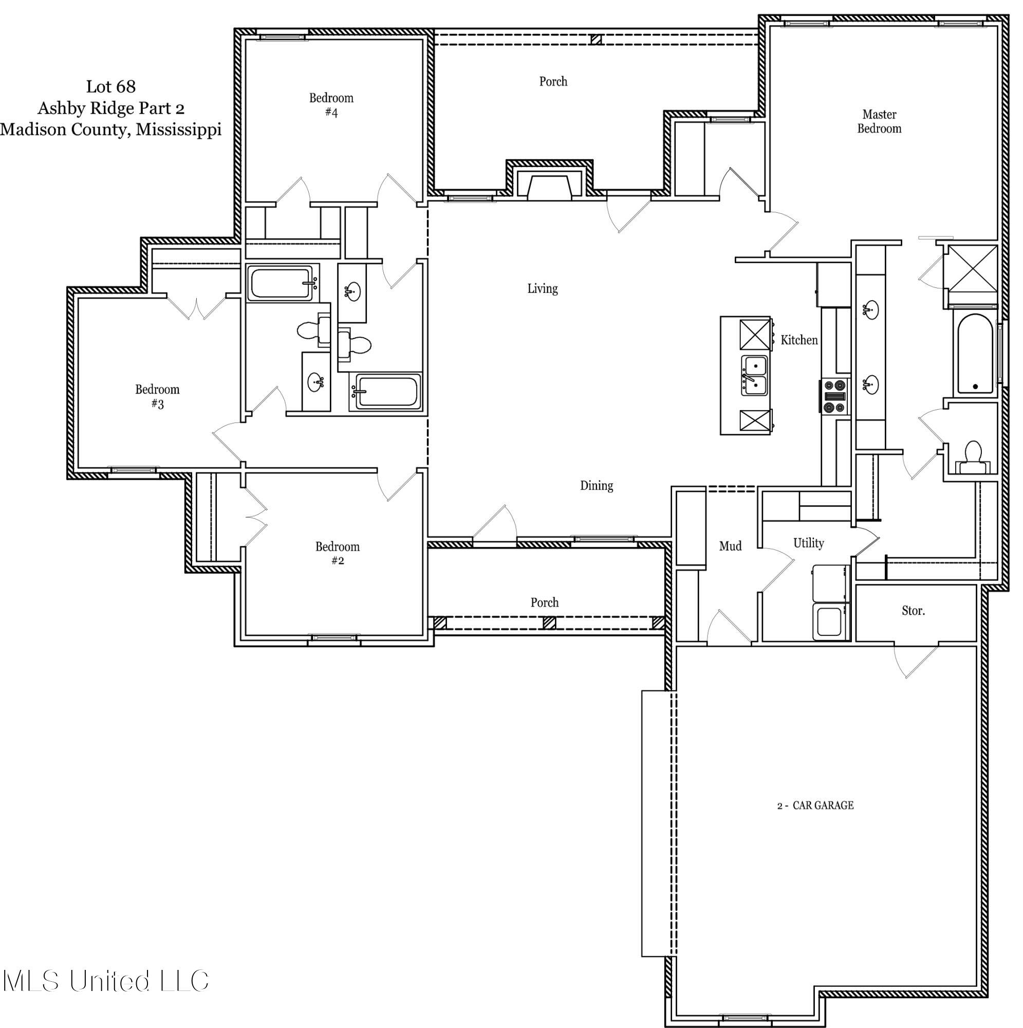 147 Ashby Rdg Drive Canton, MS 39046 - Photo 2 of 2 Floor plan Lot 68