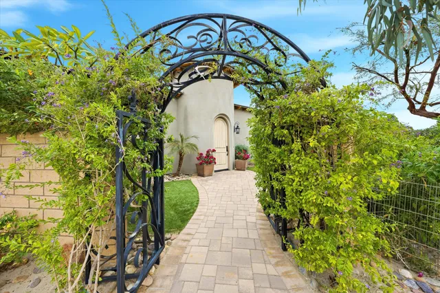 a house view with a garden space