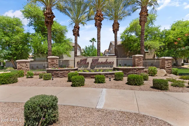 a view of a garden with potted plants