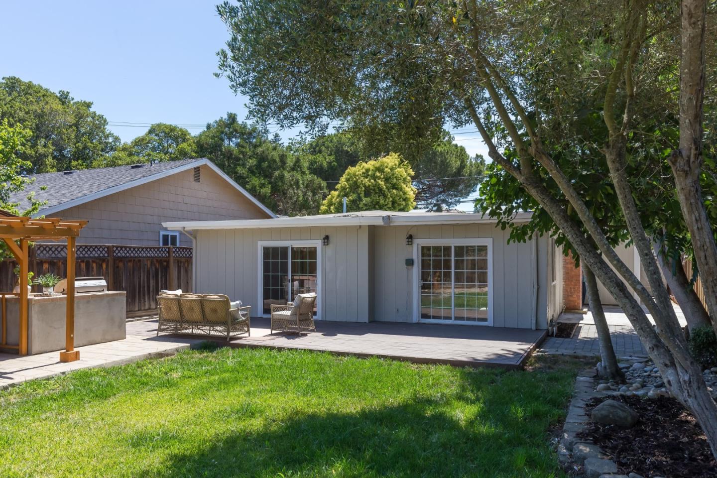 552 Marsh Road Menlo Park, CA 94025 - Photo 1 of 22 a front view of house with yard and green space