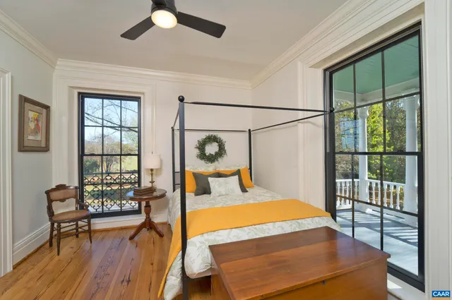 a room with a cabinets and a window