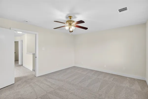 a view of small space with racks on the wall