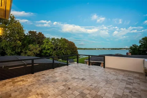 a view of a terrace with sitting area