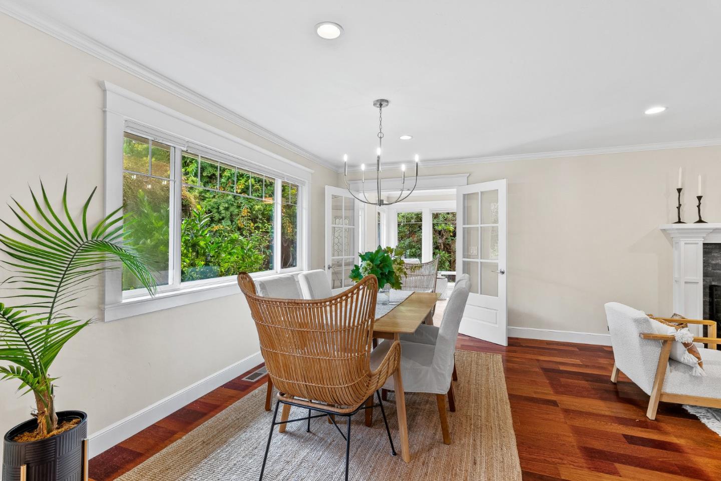555 Risso Court Santa Cruz, CA 95062 - Photo 11 of 61 a view of a dining room with furniture window and wooden floor