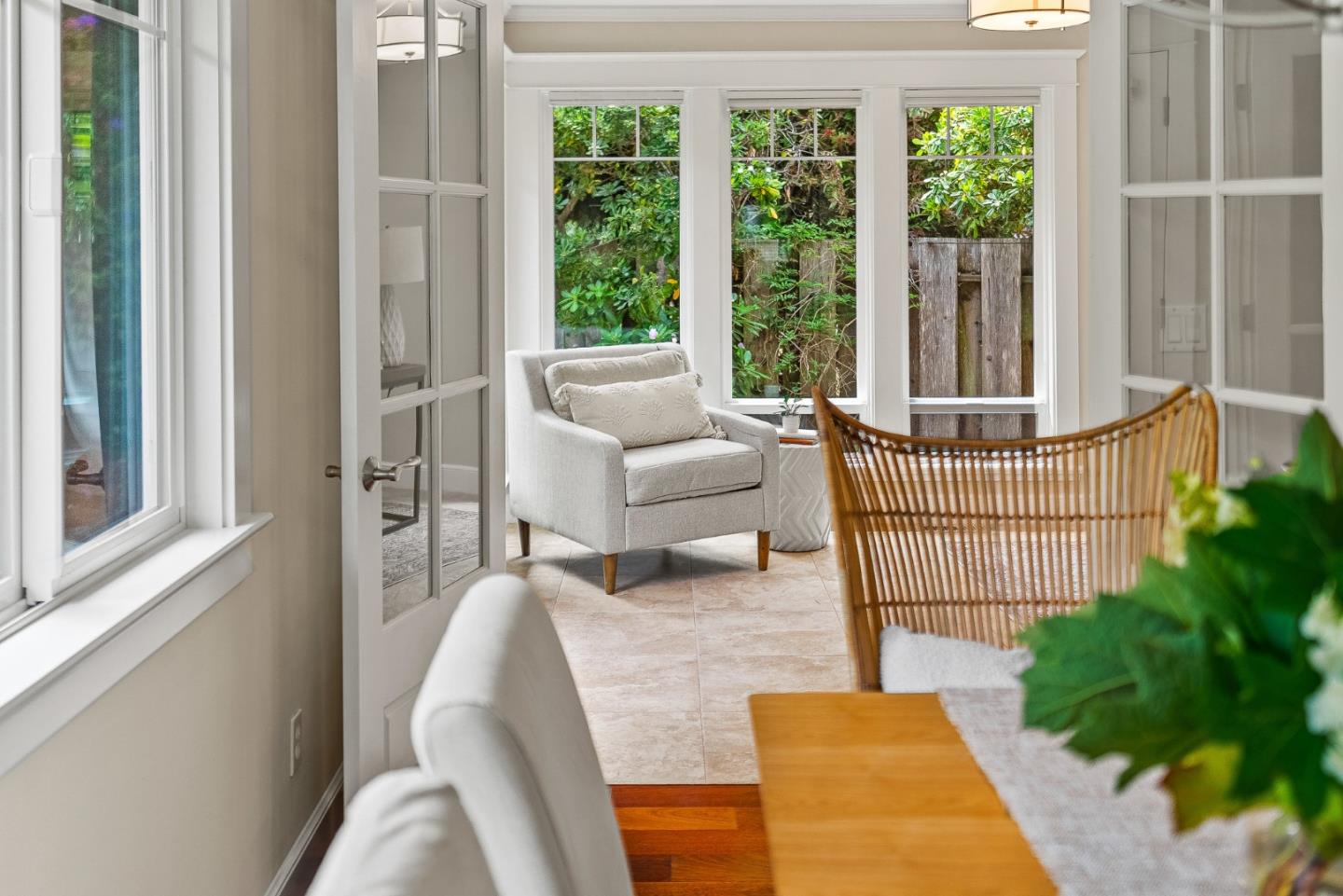 555 Risso Court Santa Cruz, CA 95062 - Photo 12 of 61 a balcony with furniture and a potted plant