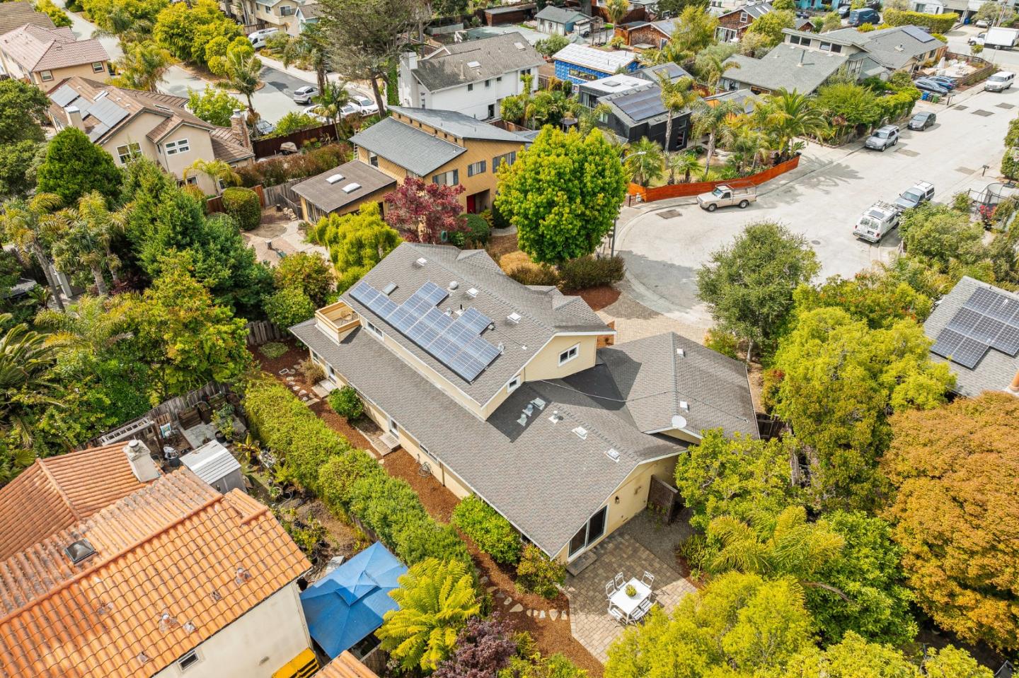 555 Risso Court Santa Cruz, CA 95062 - Photo 54 of 61 an aerial view of a house with a yard