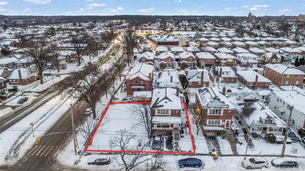 an aerial view of multiple house