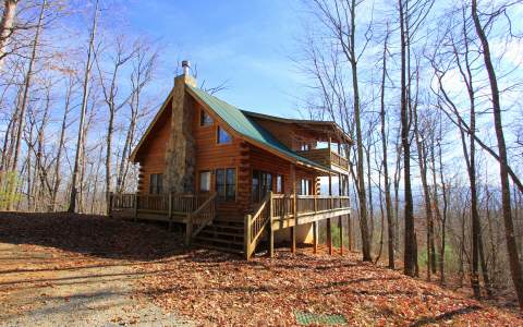 271 Little Bushy Head Road Blue Ridge, GA 30513 - Photo 1 of 1 a view of a house with a yard and wooden fence