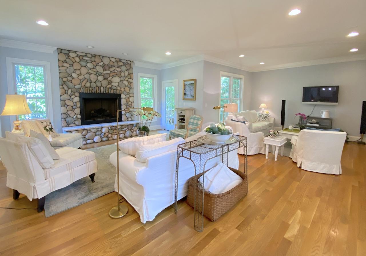 32 Briar Street Rowayton, CT 06853 - Photo 3 of 40 a living room with furniture and a fireplace