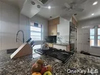 a view of a glass door