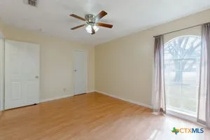 an empty room with a window