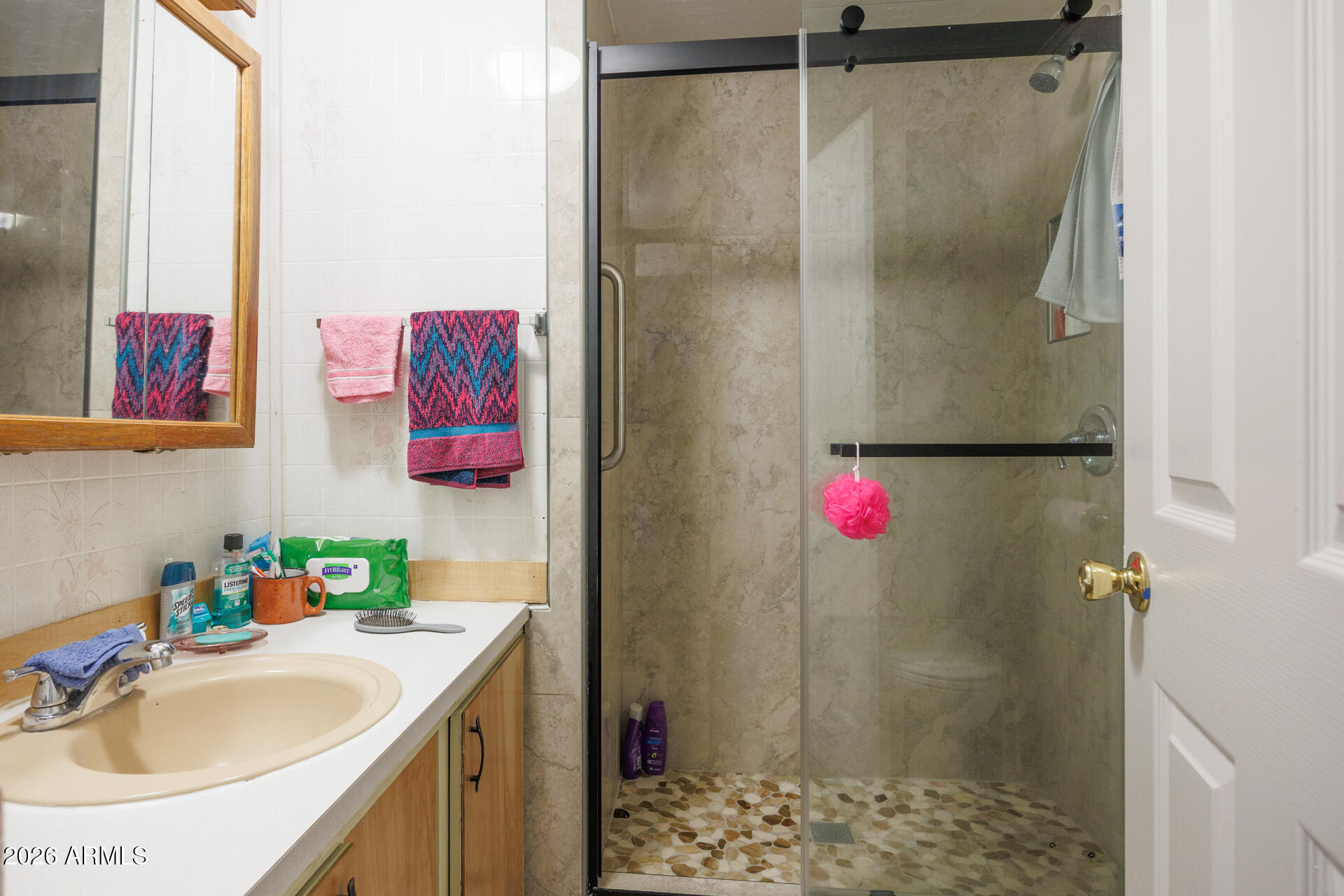 6185 East Monitor Street Picacho, AZ 85141 - Photo 39 of 55 a bathroom with a sink vanity and shower