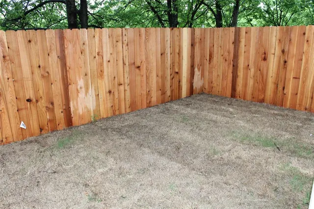 a view of wooden fence