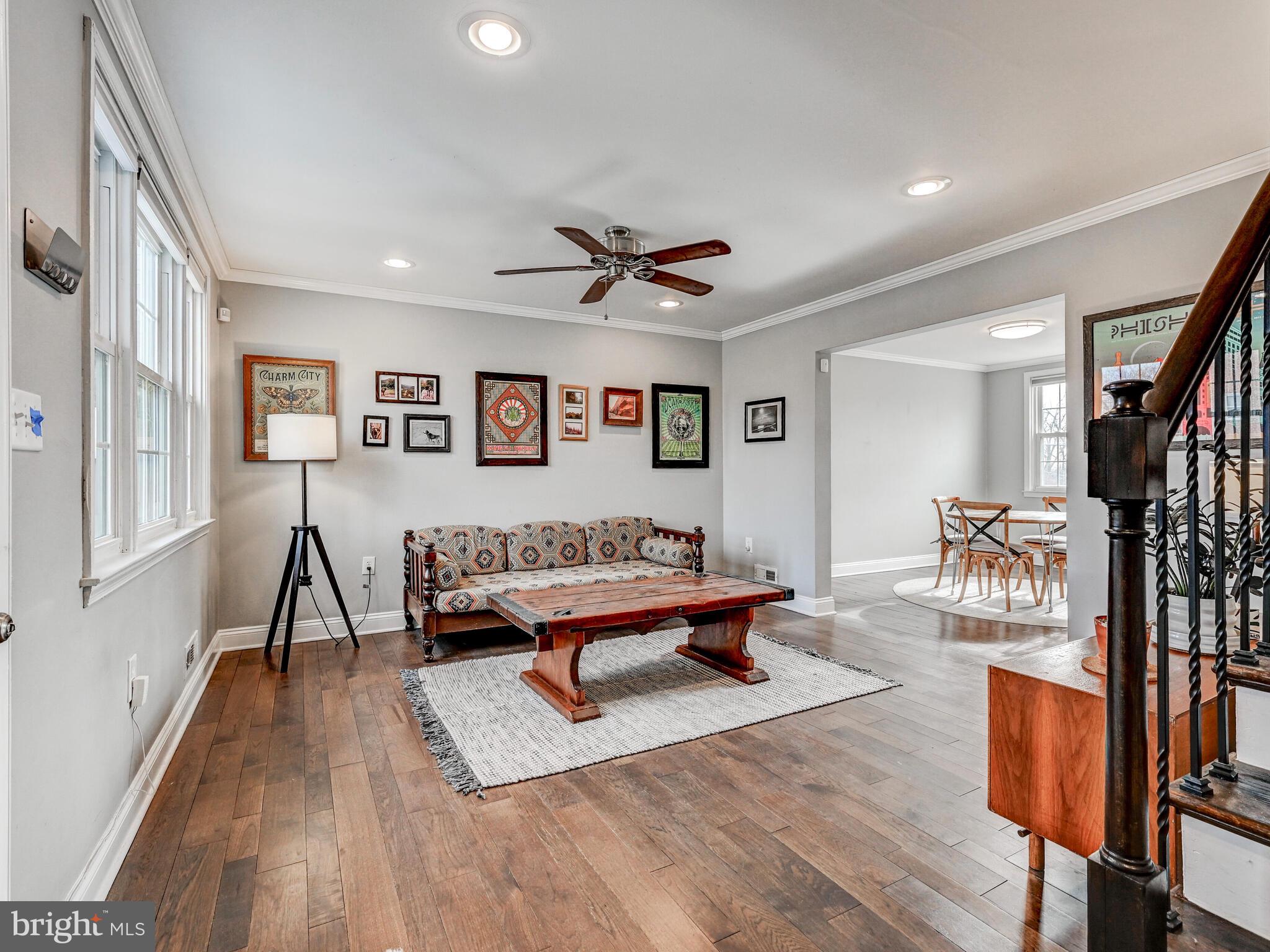 1507 Clearwood Road Parkville, MD 21234 - Photo 6 of 27 a living room with furniture and a wooden floor
