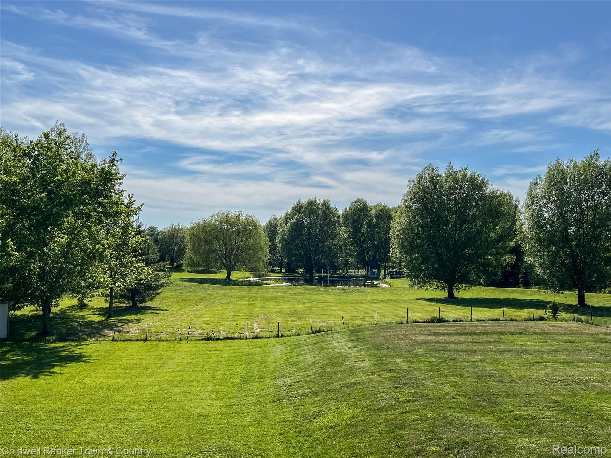 717 North Youngs Road Attica, MI 48412 - Photo 72 of 87 Expansive green lawn with mature trees and a visible pond feature