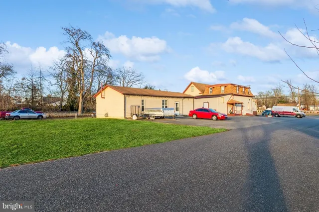 a view of street with houses
