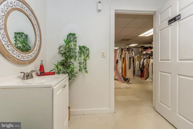 a room with storage and utility