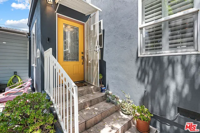 a view of a door of the house