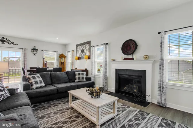a living room with furniture and a couch